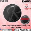 *Evans B16ONX2 ONYX Coated Tom Drum Head 16 Inch - Reco Music Malaysia