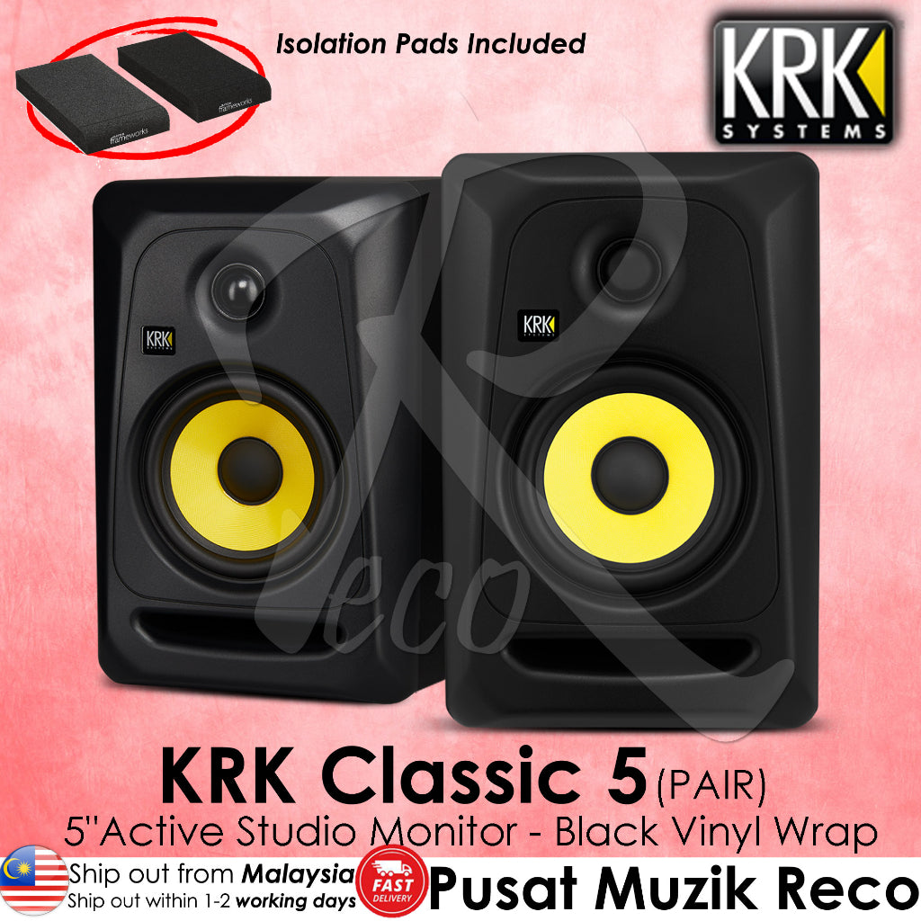 KRK CL5G3 Classic 5 Professional Bi-Amp Powered Studio Monitor - Reco Music Malaysia