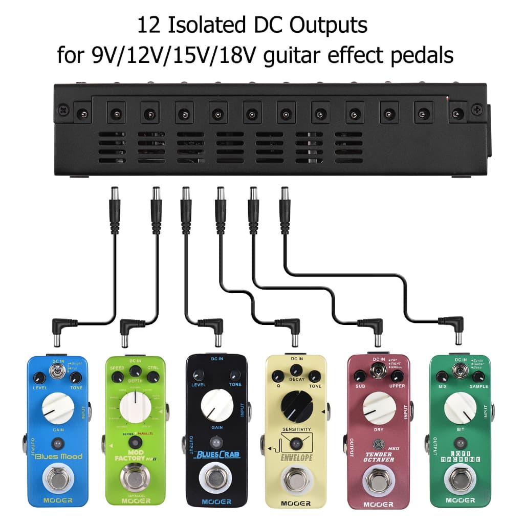 *Mooer Macro Power S12 Professional Isolated Power Supply( S-12 / s12 ) - Reco Music Malaysia