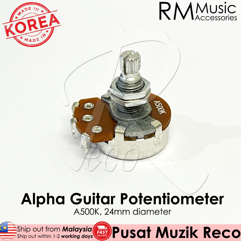 RM Alpha A250K B250K A500K B500K Audio Linear Guitar Tone Volume Pot Potentiometer