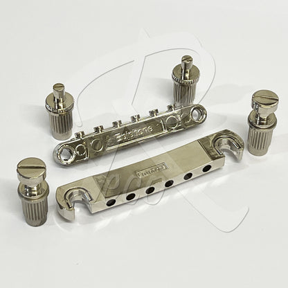 RM GF0252-92 Chrome Electric Guitar Epiphone Tune-o-matic Bridge and Tailpiece Set Stopbar Set - Reco Music Malaysia