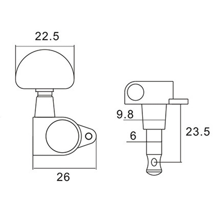 RM GM90-5089 90-Degree Angle Acoustic Electric Guitar Machine Head SET Tuning Peg Tuner 3R3L - Reco Music Malaysia