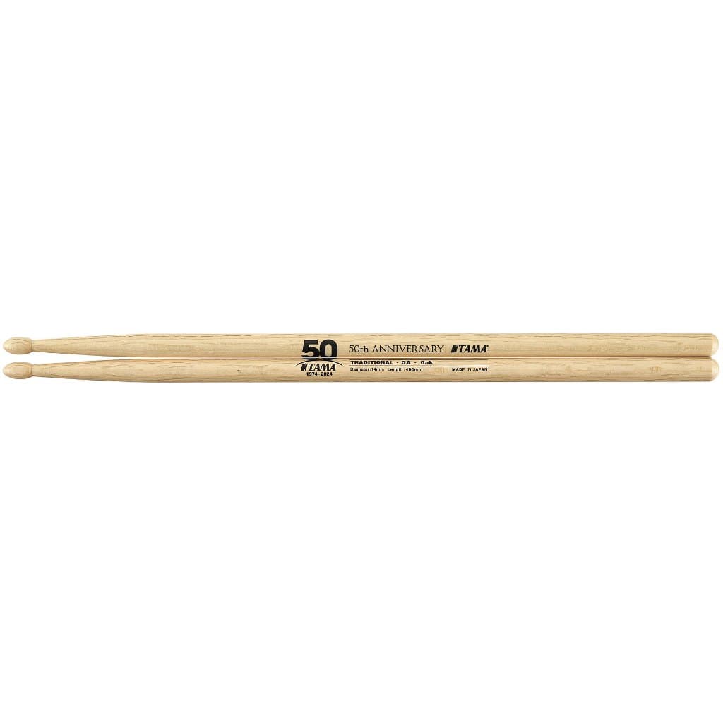 *Tama 5A 50TH Anniversary Limited Edition Japanese Oak Drumstick - Reco Music Malaysia