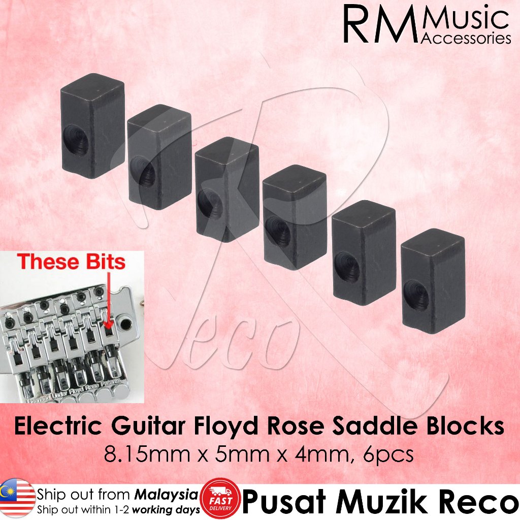 RM Electric Guitar Floyd Rose Bridge Saddle Insert Blocks 8.15mm x 5mm x 4mm - Reco Music Malaysia