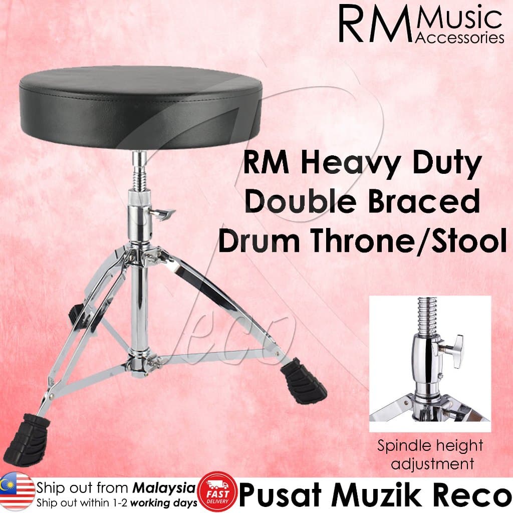 *RM T500 Double Braced Heavy Duty Drum Throne Chair - Reco Music Malaysia