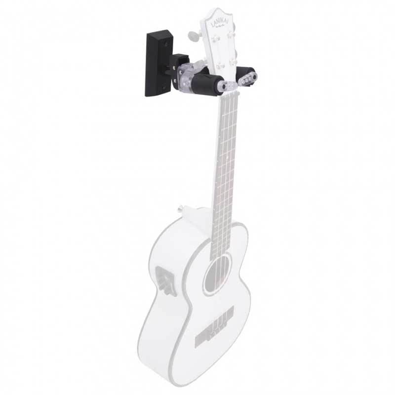 *Hercules GSP38WBLT Plexi Auto Grip System Guitar Hanger, Black Wood Base, Short Arm - Reco Music Malaysia