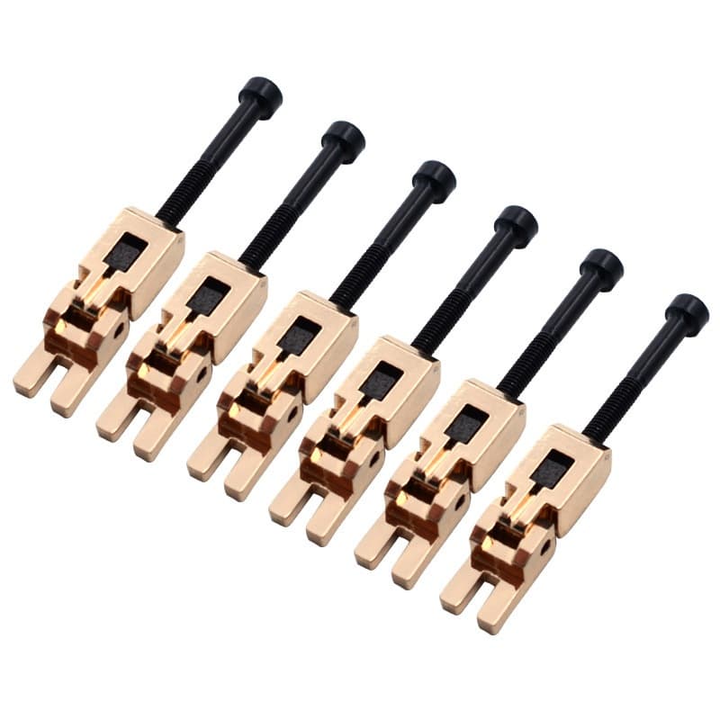 RM FR Guitar Tremolo Bridge String Saddle String Lock T Shape (6pcs) BK CR GD