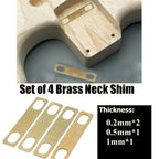 RM GM6329 4x Guitar Neck Shims Brass, 2x .2mm, 1x .5mm, 1x 1mm - Reco Music Malaysia