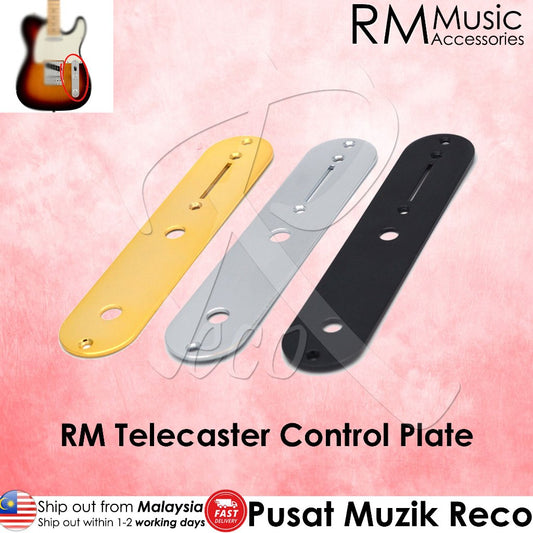 RM GM6763 Telecaster Control Plate Electric Guitar Chrome, Black, Gold - Reco Music Malaysia