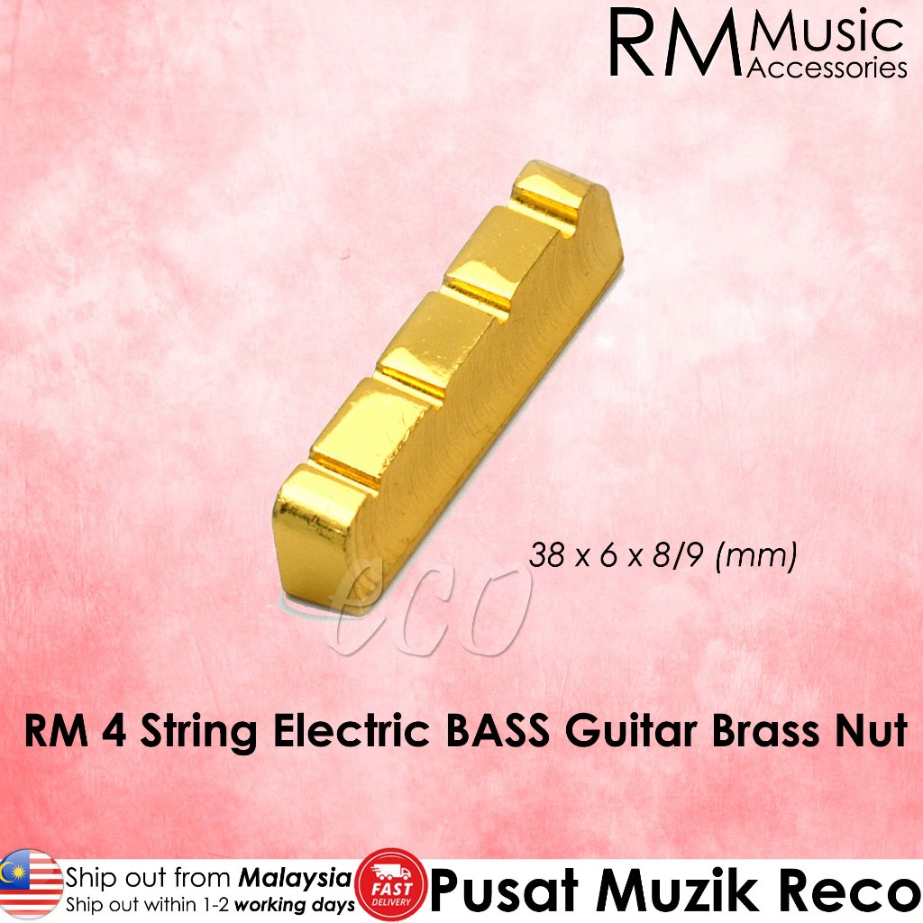 RM GM5664 4 String Electric BASS Guitar Slotted BRASS Nut