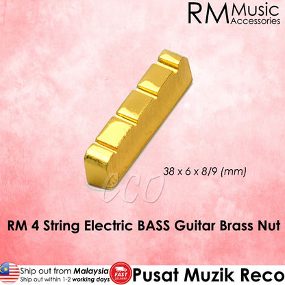 RM GM5664 4 String Electric BASS Guitar Slotted BRASS Nut