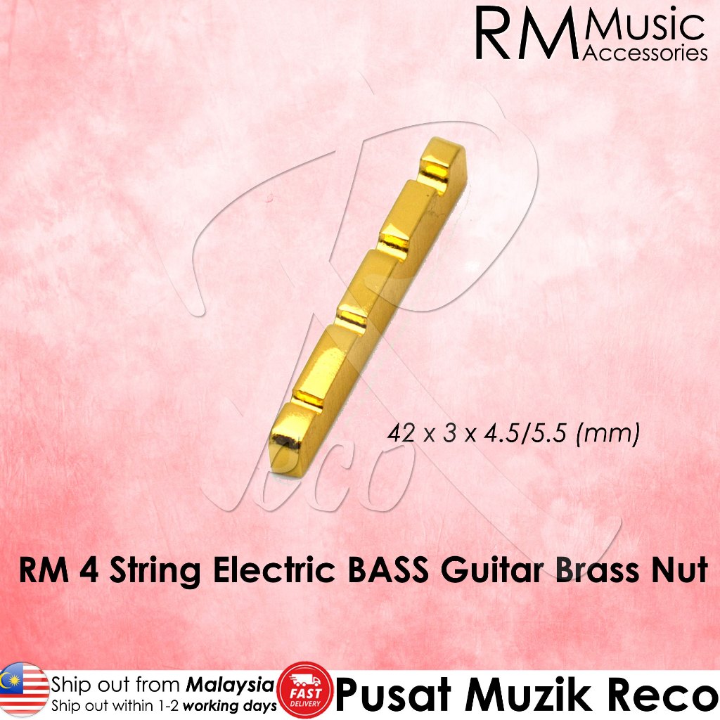 RM GM5664 4 String Electric BASS Guitar Slotted BRASS Nut