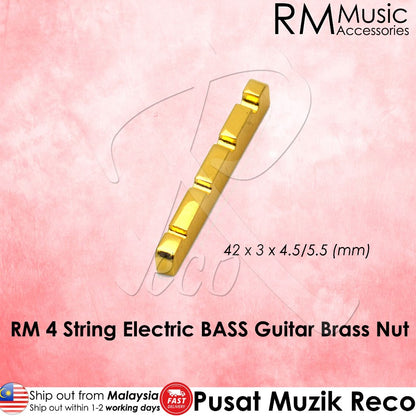 RM GM5664 4 String Electric BASS Guitar Slotted BRASS Nut