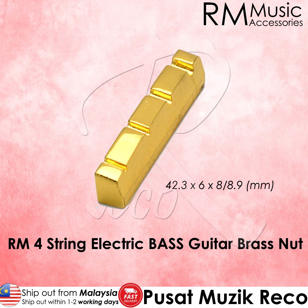 RM GM5664 4 String Electric BASS Guitar Slotted BRASS Nut
