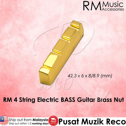 RM GM5664 4 String Electric BASS Guitar Slotted BRASS Nut