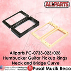 *Allparts PC-0733-023 Humbucker Pickup Rings Set Curved - Black - Reco Music Malaysia