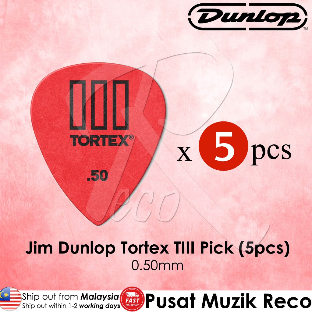 Jim Dunlop 462R Tortex III / TIII Variety Sizes Guitar Pick - Reco Music Malaysia