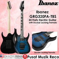 Ibanez GRG320FA-TBS Electric Guitar, Transparent Blue Sunburst