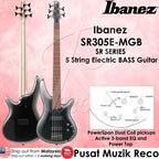 *Ibanez SR305E MGB 5 String Electric Bass Guitar, Midnight Gray Burst - Reco Music Malaysia