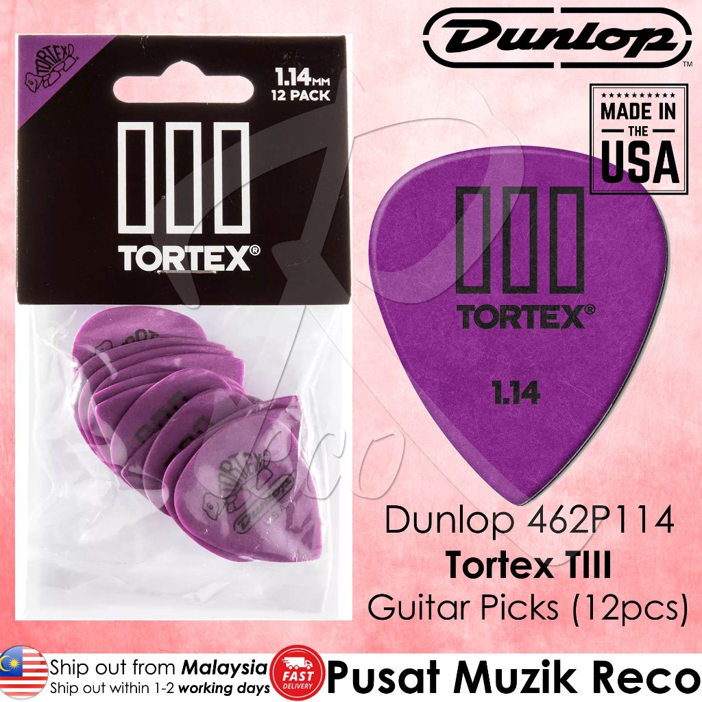 Jim Dunlop 462 Tortex Tiii T3 Guitar Picks – Multiple Thicknesses