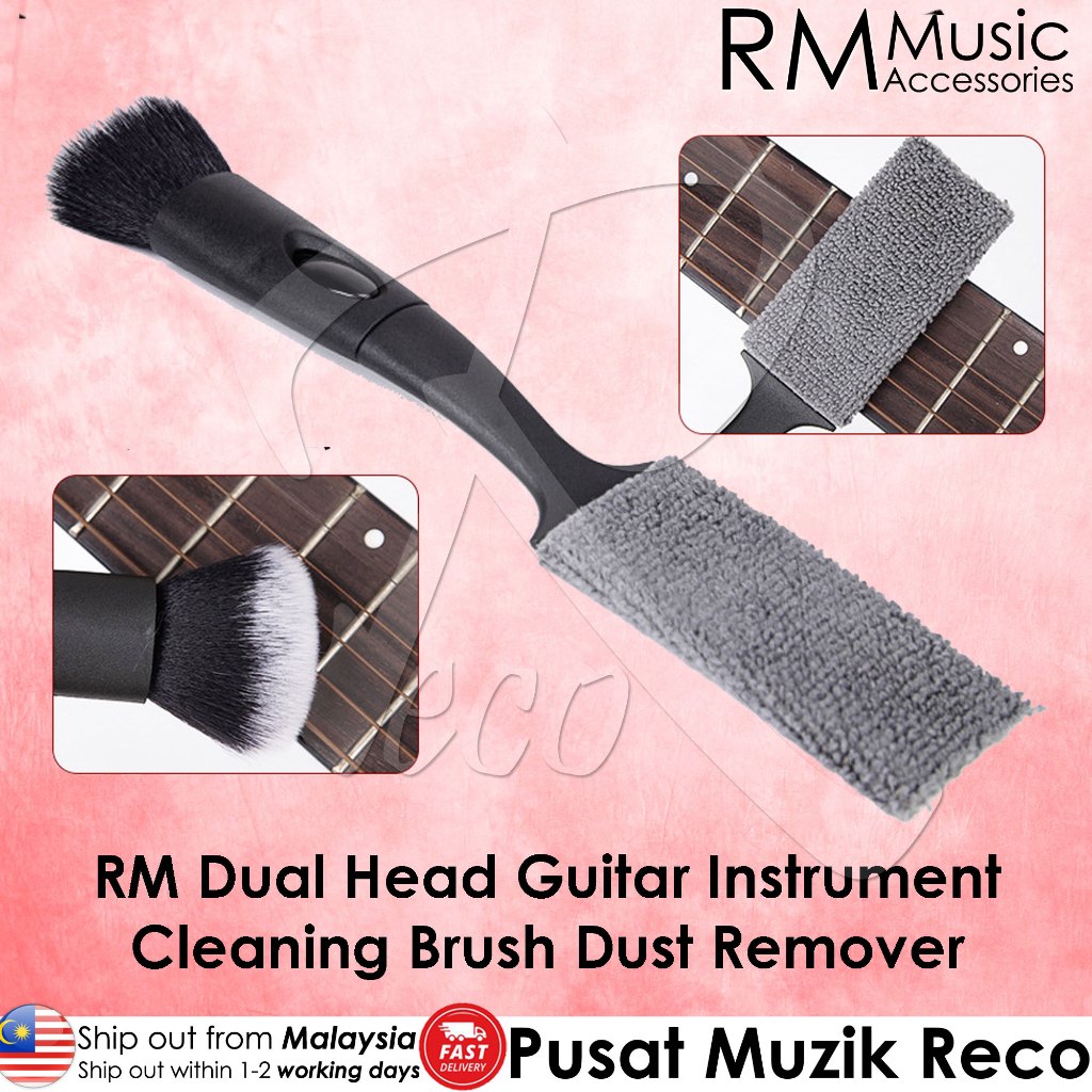 RM DD8079 Dual Head Guitar Instrument Cleaning Brush Dust Remover - Reco Music Malaysia 