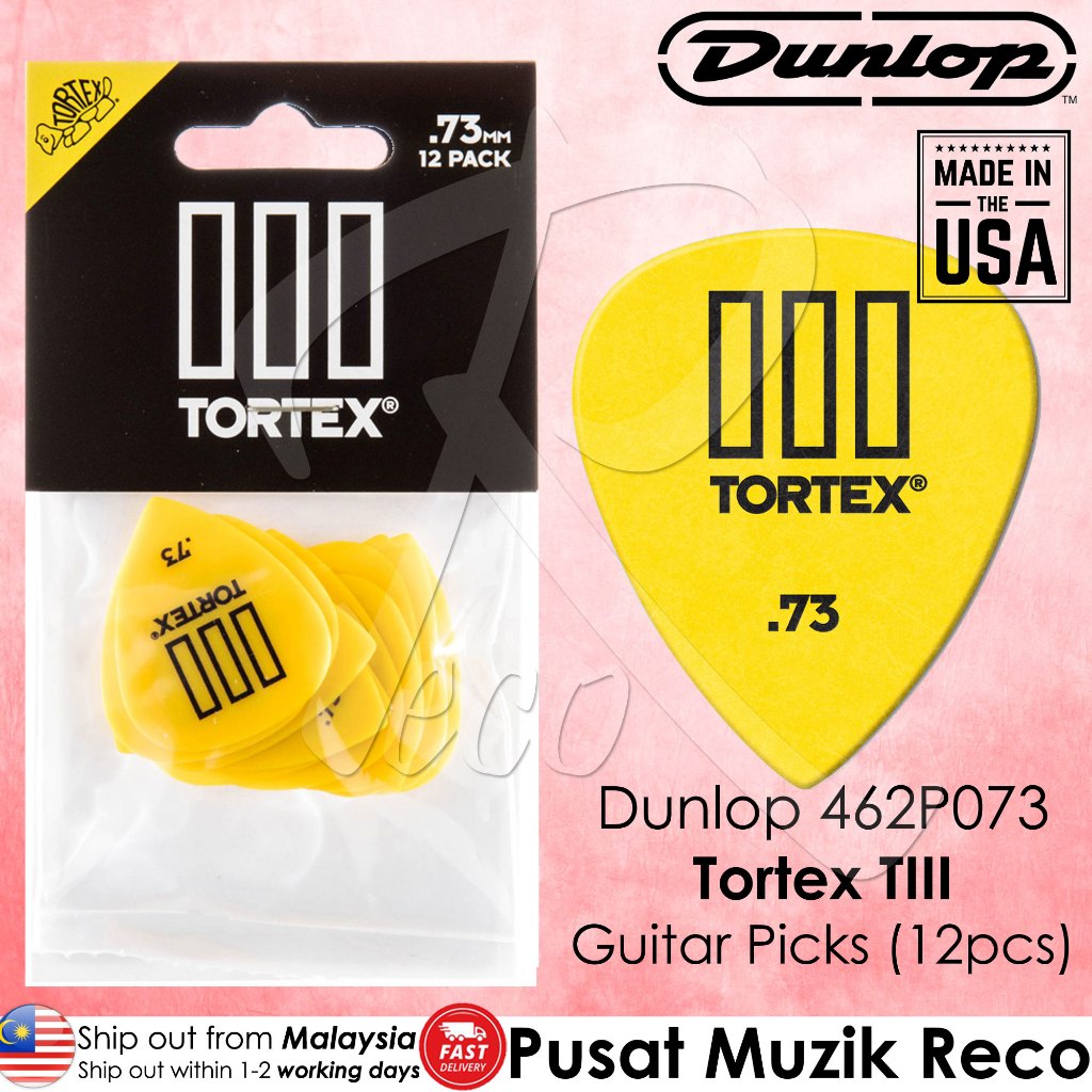 Jim Dunlop 462 Tortex Tiii T3 Guitar Picks – Multiple Thicknesses