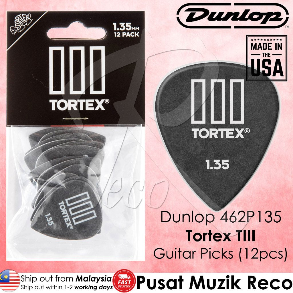 Jim Dunlop 462 Tortex Tiii T3 Guitar Picks – Multiple Thicknesses