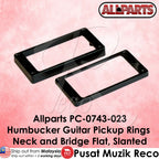 Allparts PC-0743 Slanted Humbucker Pickup Ring Set — Flat Bottom, Neck & Bridge