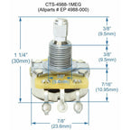 Allparts EP-4988-000 CTS 1 Meg Split Audio Pot - Reco Music Malaysia