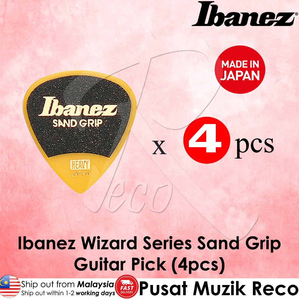 Ibanez PA16SG Wizard Series Sand Grip NON SLIP Guitar Picks Heavy 1.0mm (4pcs) - Reco Music Malaysia