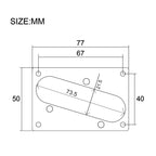 RM RTL7759 Telecaster Pickup Ring Tele Single Coil Pickup Metal Ring Black / Chrome - Reco Music Malaysia