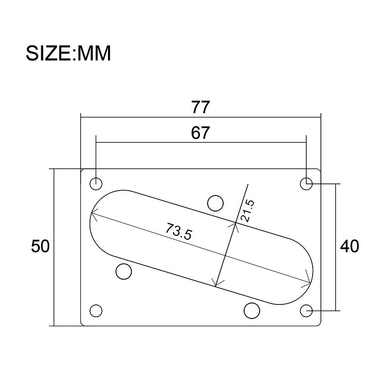 RM RTL7759 Telecaster Pickup Ring Tele Single Coil Pickup Metal Ring Black / Chrome - Reco Music Malaysia