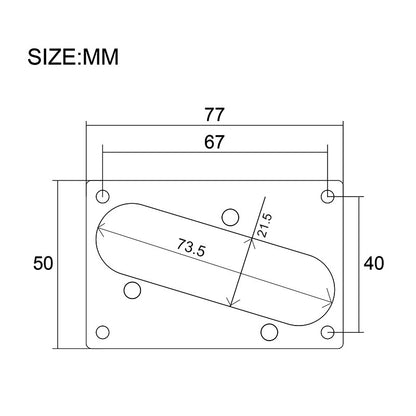 RM RTL7759 Telecaster Pickup Ring Tele Single Coil Pickup Metal Ring Black / Chrome - Reco Music Malaysia