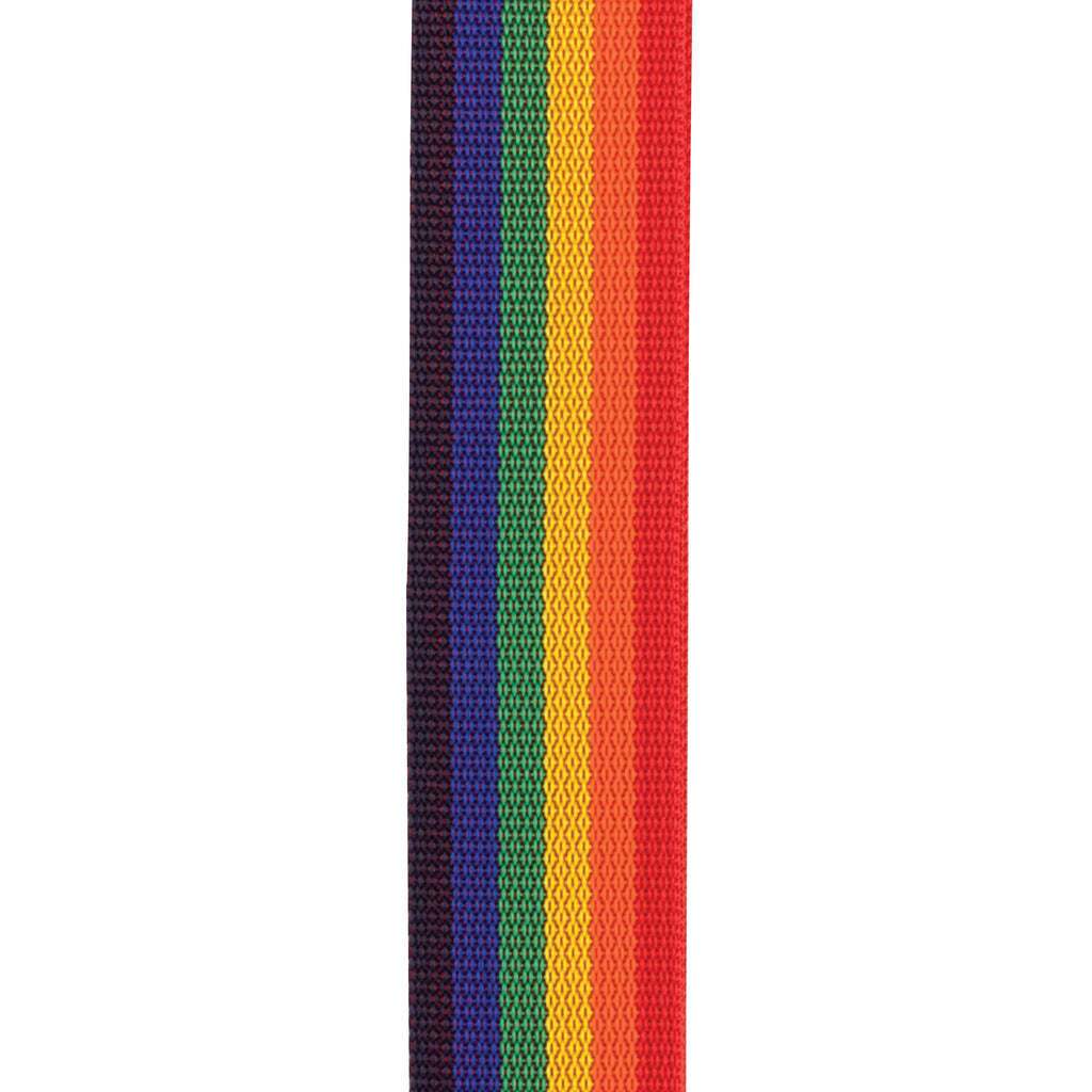 Multicolored striped ribbon with blue, green, yellow, and red on a white background - Reco Music Malaysia