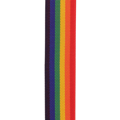 Multicolored striped ribbon with blue, green, yellow, and red on a white background - Reco Music Malaysia