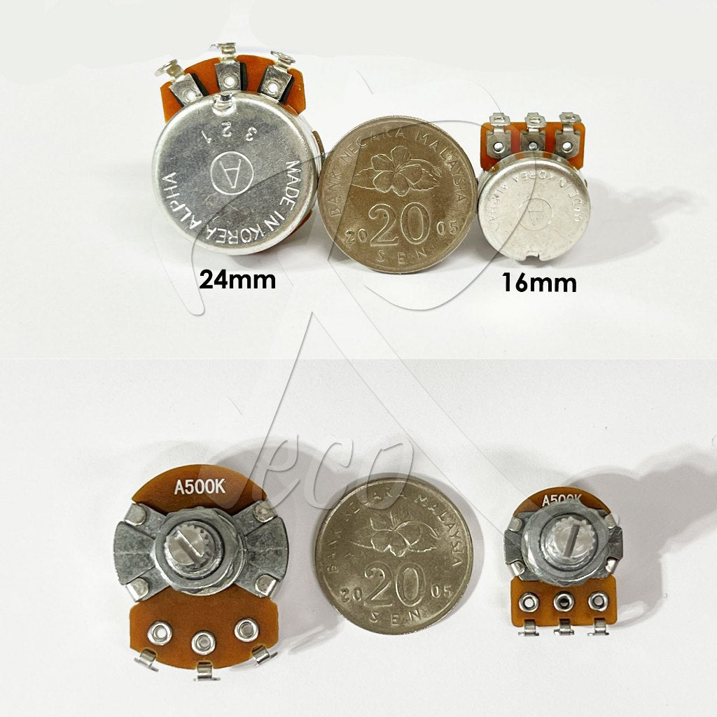 RM GF0163 Alpha A250K B250K A500K B500K Audio Linear Guitar Tone Volume Pot Potentiometer - Reco Music Malaysia