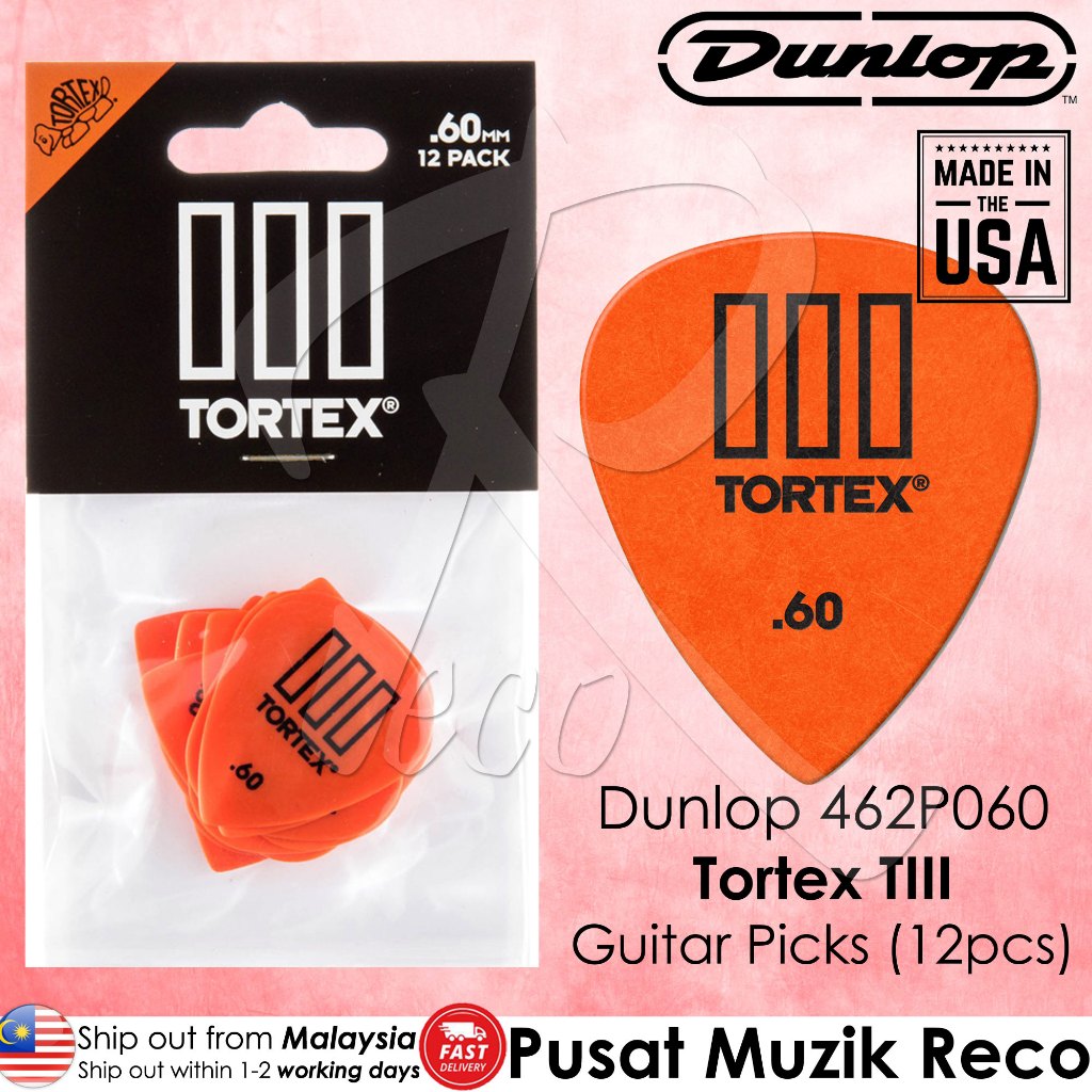 Jim Dunlop 462 Tortex Tiii T3 Guitar Picks – Multiple Thicknesses