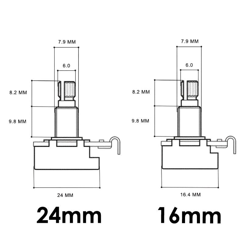 RM GF0163 Alpha A250K B250K A500K B500K Audio Linear Guitar Tone Volume Pot Potentiometer - Reco Music Malaysia