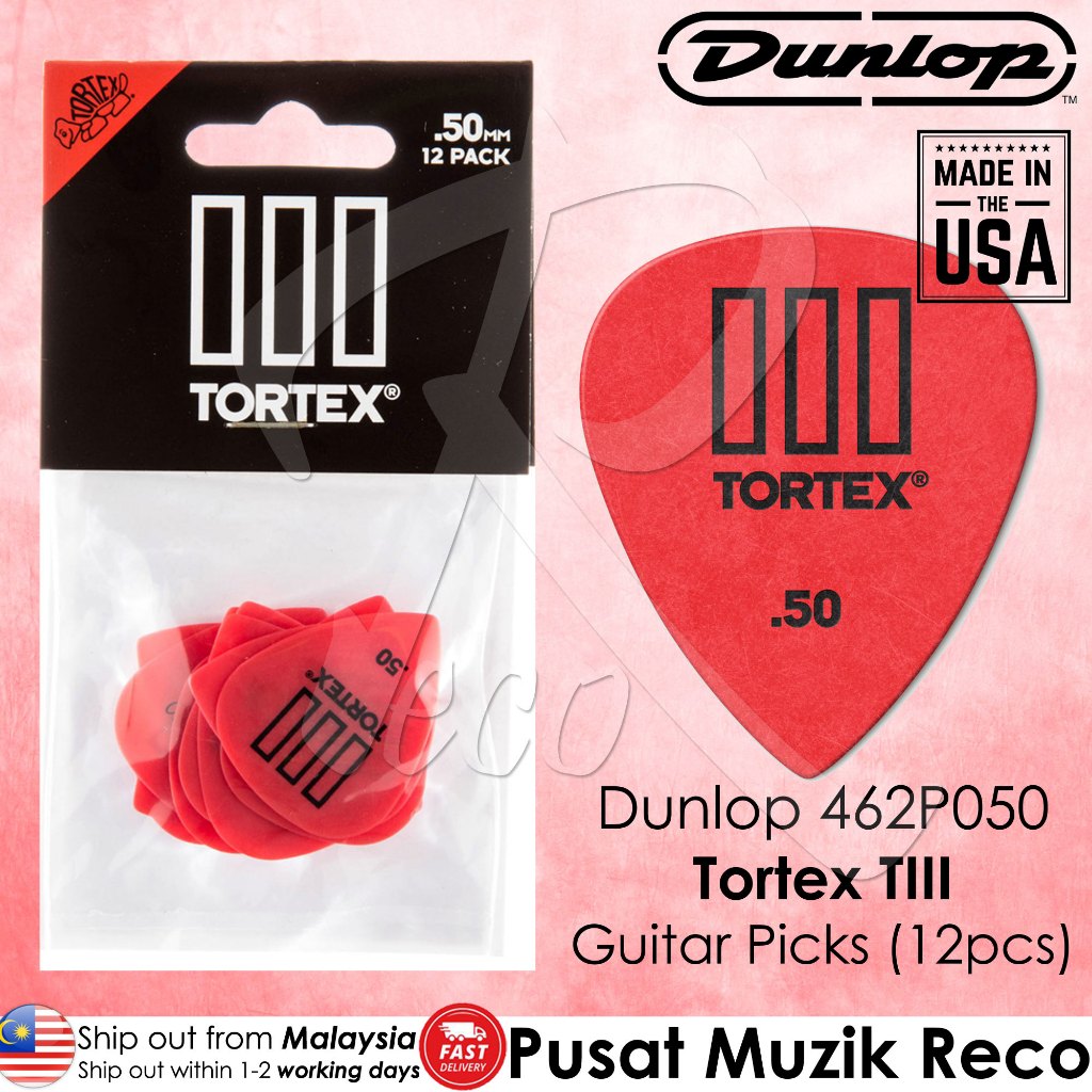 Jim Dunlop 462 Tortex Tiii T3 Guitar Picks – Multiple Thicknesses