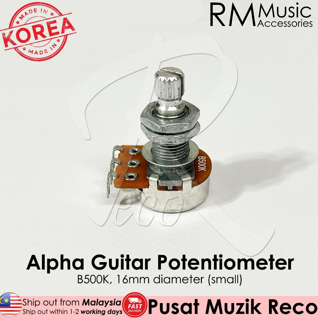 RM Alpha A250K B250K A500K B500K Audio Linear Guitar Tone Volume Pot Potentiometer