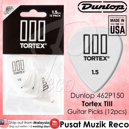 Jim Dunlop 462 Tortex Tiii T3 Guitar Picks – Multiple Thicknesses