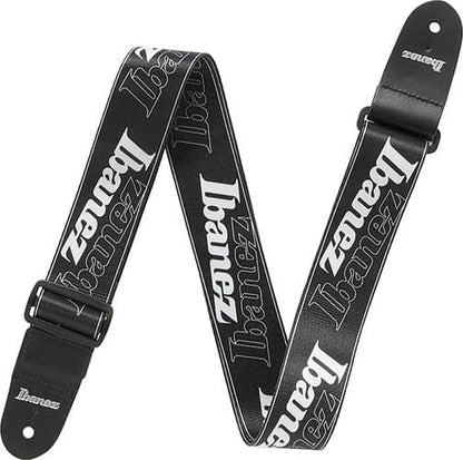 *Ibanez GSD50 P6 Black Logo Design Guitar Strap - Reco Music Malaysia