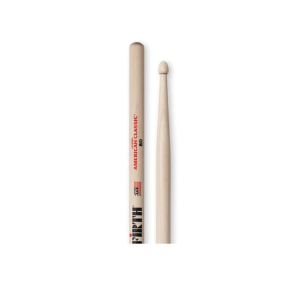 Vic Firth 8D American Classic Series 8D Drumsticks, Natural, Wood Tip - Reco Music Malaysia