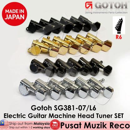 Gotoh SG381-07 C Electric Guitar Machine Head SET Tuners 6 in Line Chrome - Reco Music Malaysia