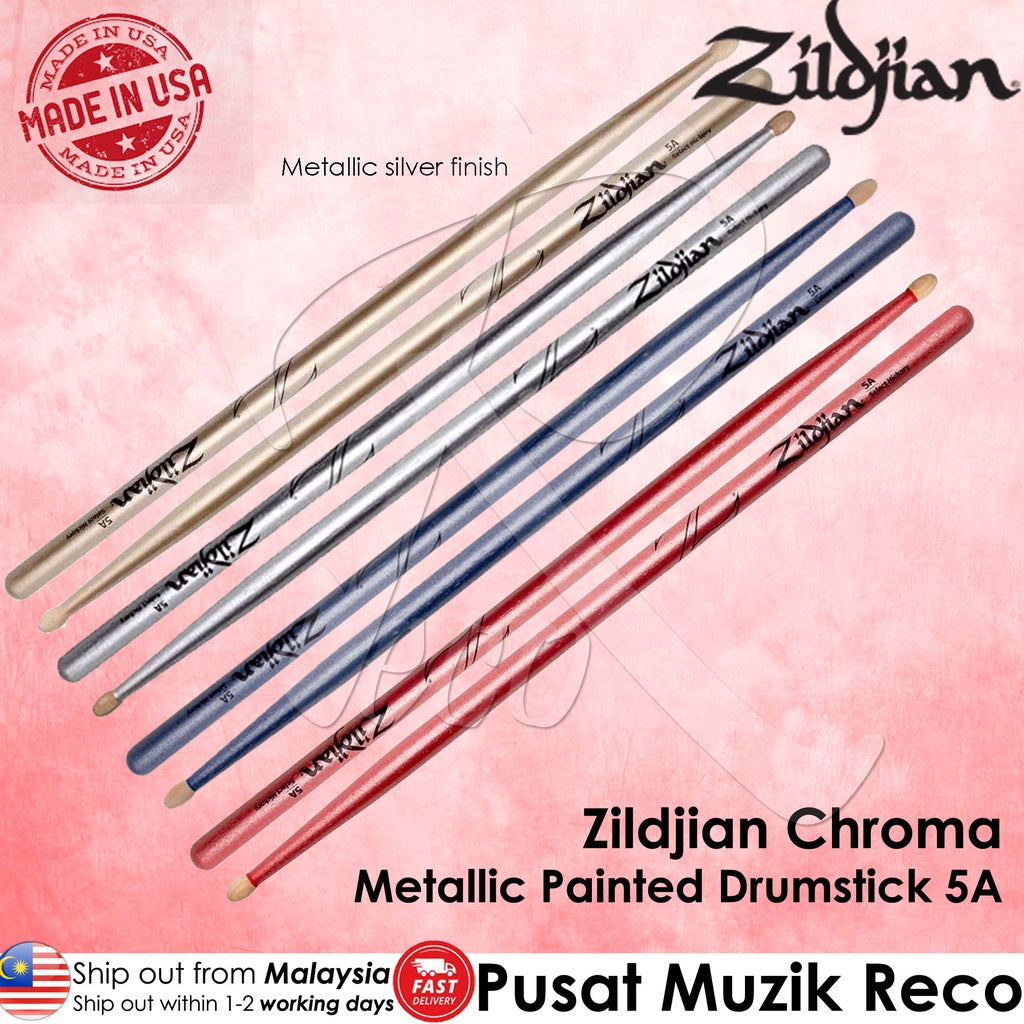 ZILDJIAN Z5ACG Chroma Series 5A Drumsticks, Chroma Gold - Reco Music Malaysia