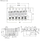RM RTB80 Electric Guitar THICK BLOCK Tremolo Bridge System Set