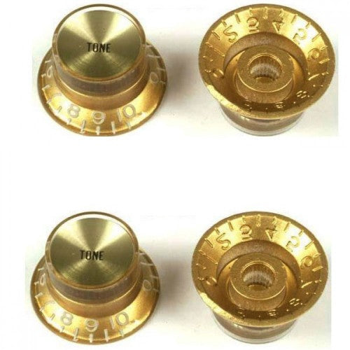 Gibson PRMK-030 Top Hat Knobs w/Metal Insert - Gold w/Gold - Reco Music Malaysia