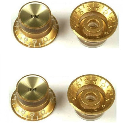 Gibson PRMK-030 Top Hat Knobs w/Metal Insert - Gold w/Gold - Reco Music Malaysia