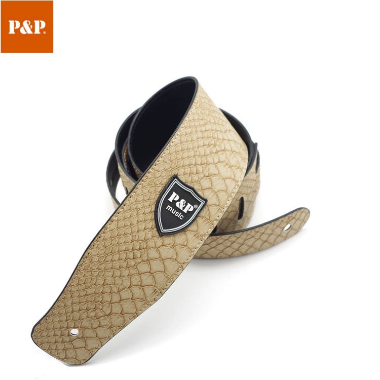 RM High Quality PU Leather Acoustic Electric Bass Guitar Leather Strap