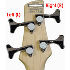 RM JB1500 BK 4 String 4R BASS BLACK Guitar Machine Head SET Tuning Pegs - Reco Music Malaysia